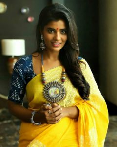 Lakshmi-movie-lead-actress-aishwarya-rajesh--sexy-cute-yellow-saree-photos-tamilcinestars-stills