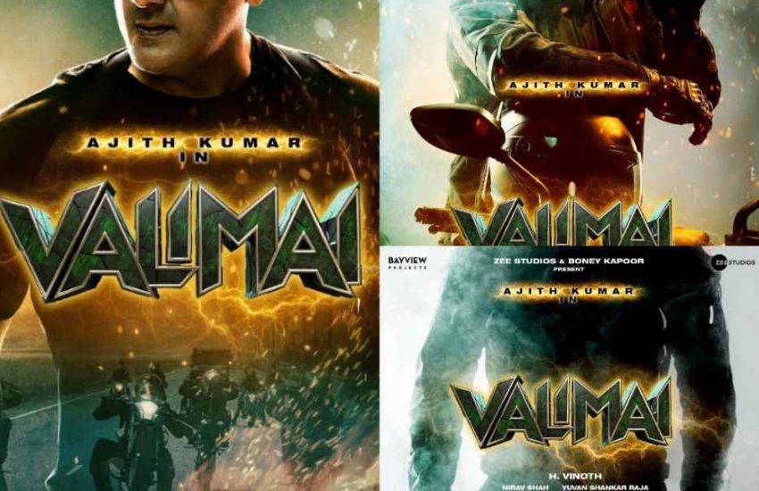 Valimai First Look and Motion Posters featuring Thala Ajith Directed by Vinoth H
